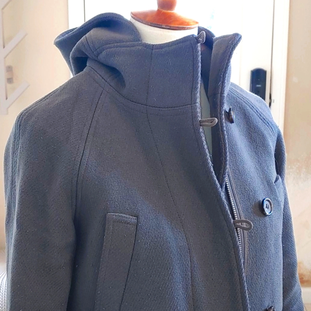 ๐J.Crew Stadium Cloth Nello Gori Wool Coat Hood - Picture 3 of 16